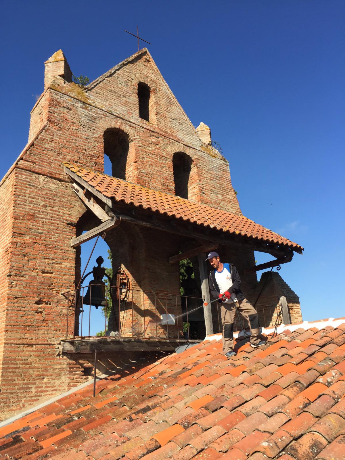 renovation eglise de pompertuzat